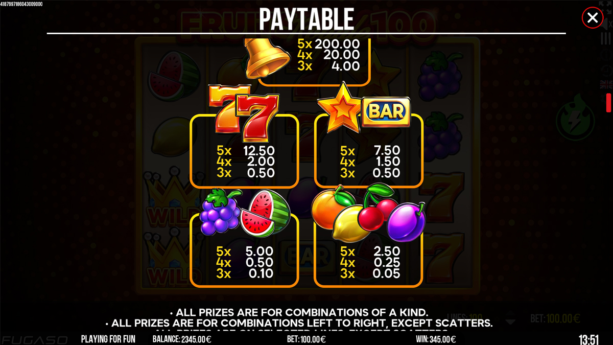 игровой процесс в Fruits Royale 100 игровой процесс в Fruits Royale 100
